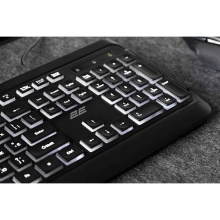 Купить Клавиатура 2E KS120 White Backlight EN/UK Black (2E-KS120UB_UA) - фото 10