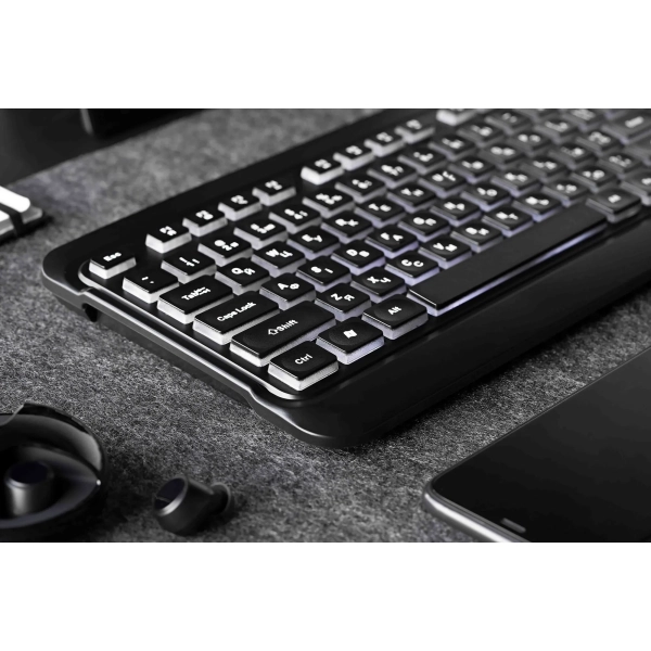 Купить Клавиатура 2E KS120 White Backlight EN/UK Black (2E-KS120UB_UA) - фото 11