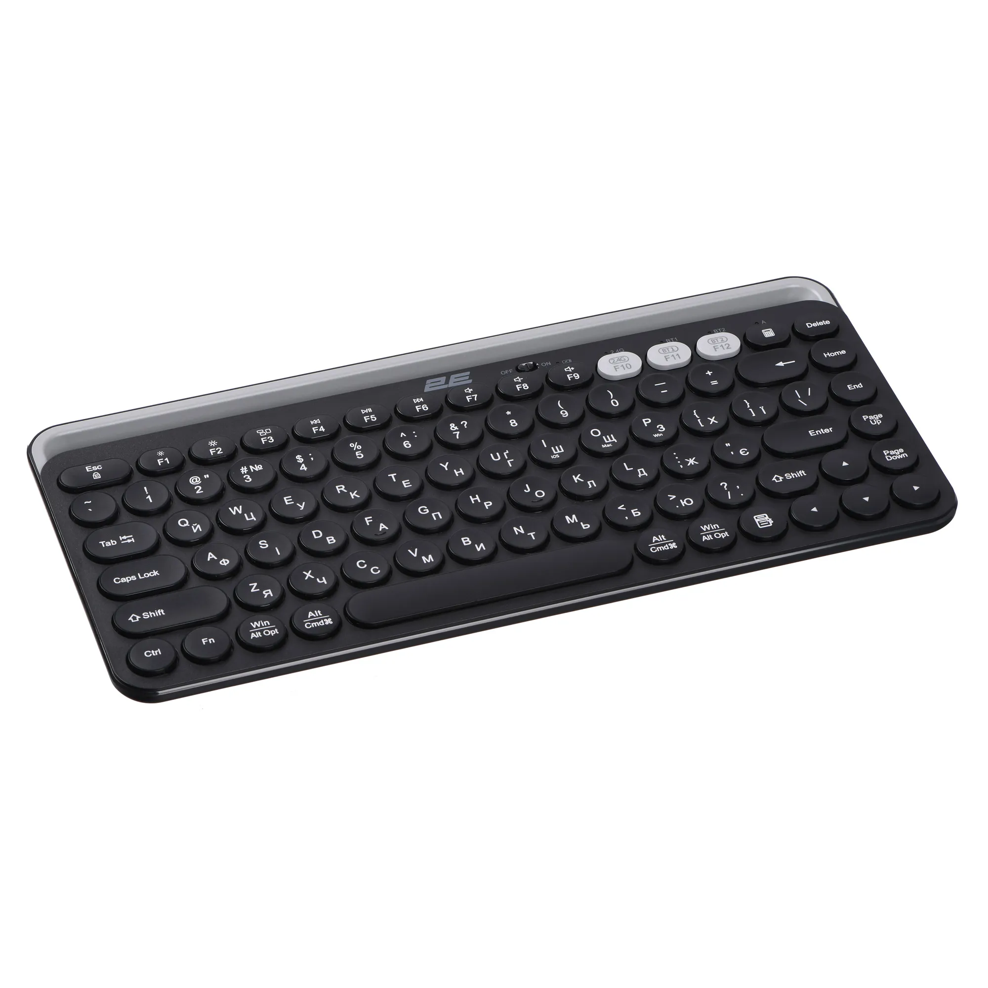 Купити Клавіатура 2E KS250 Wireless USB/Bluetooth UA Black (2E-KS250WBK_UA) - фото 2