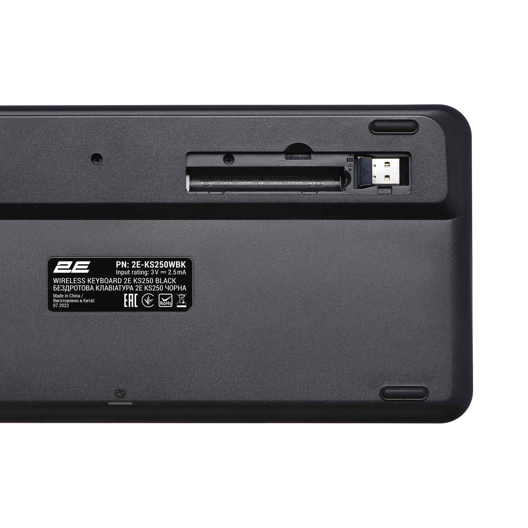 Купити Клавіатура 2E KS250 Wireless USB/Bluetooth UA Black (2E-KS250WBK_UA) - фото 7