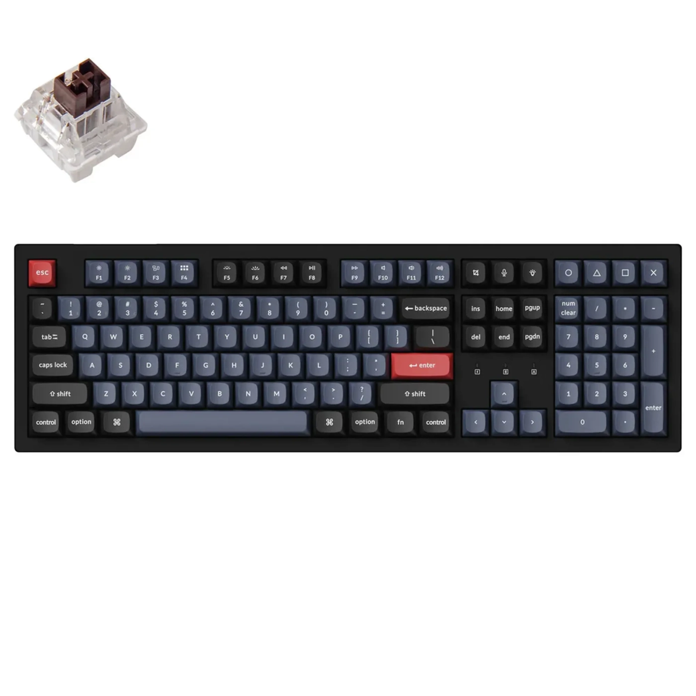 Купить Клавиатура Keychron K10 Pro 108 Key RGB Hot-Swap K Pro Brown (K10P-H3-UA) Black - фото 2