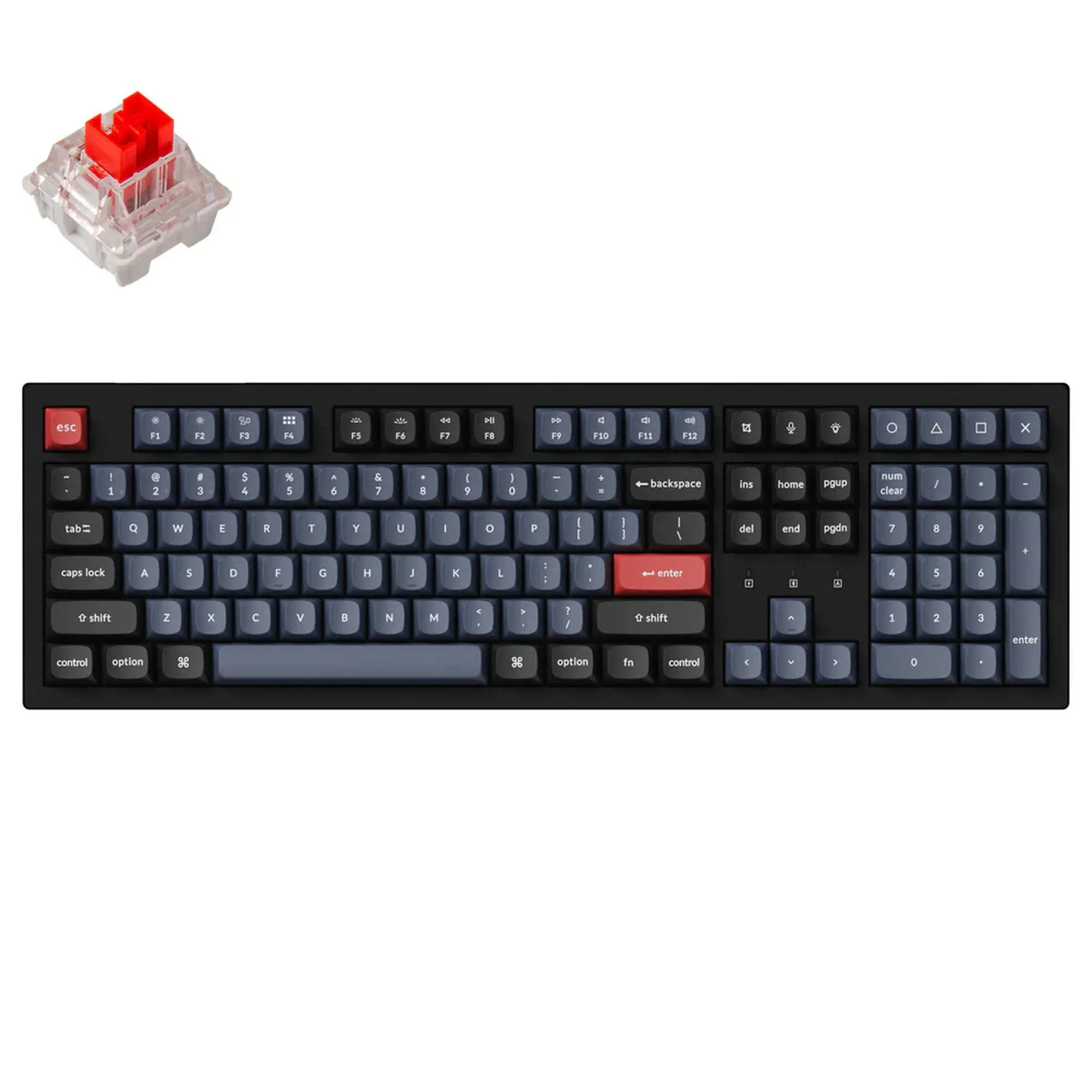 Купить Клавиатура Keychron K10 Pro 108 Key RGB Hot-Swap K Pro Red (K10P-H1-UA) Black - фото 2
