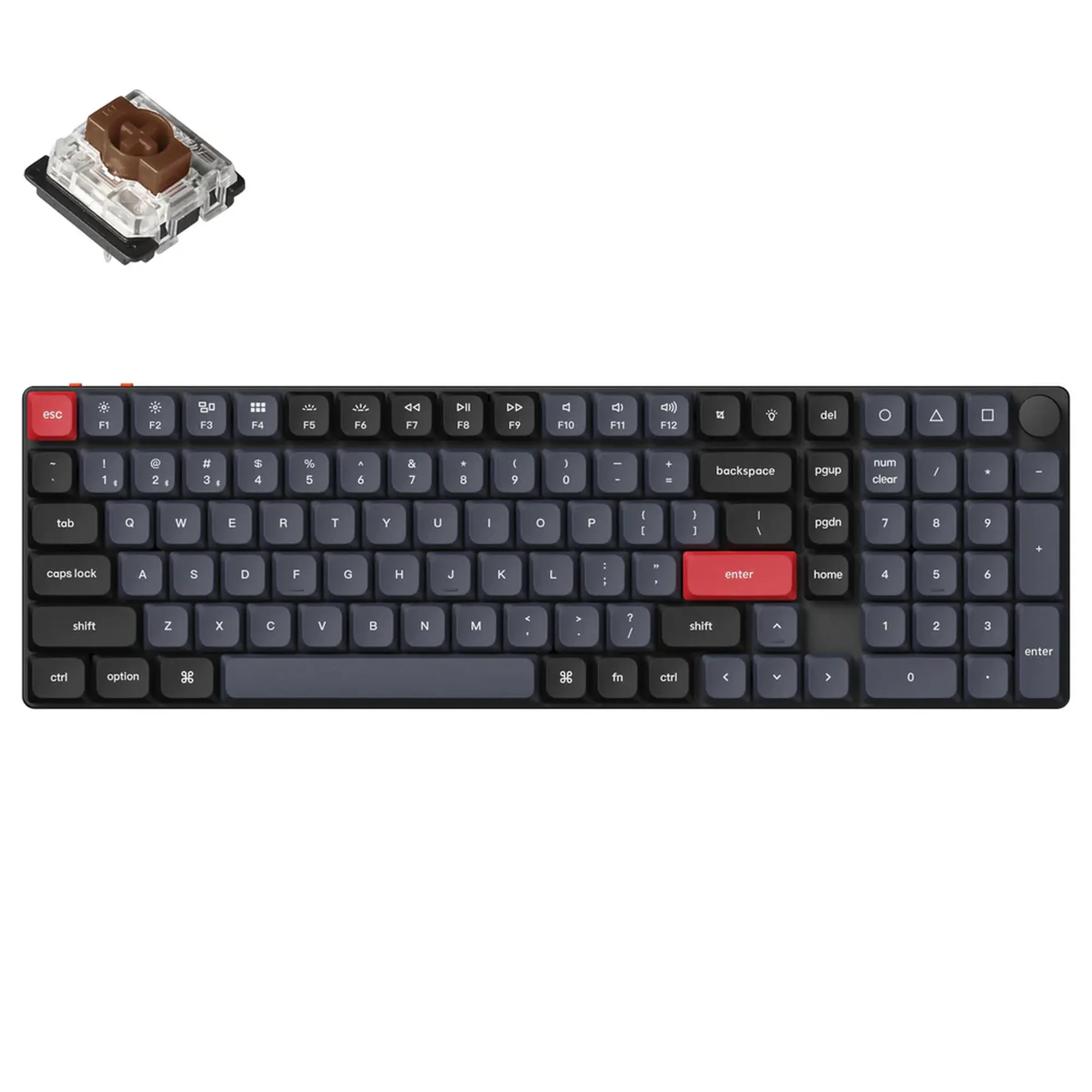 Купить Клавиатура Keychron K17 Pro 103 Key RGB Hot-swap Gateron MX 2.0 Brown (K17P-H3-UA) Black - фото 2
