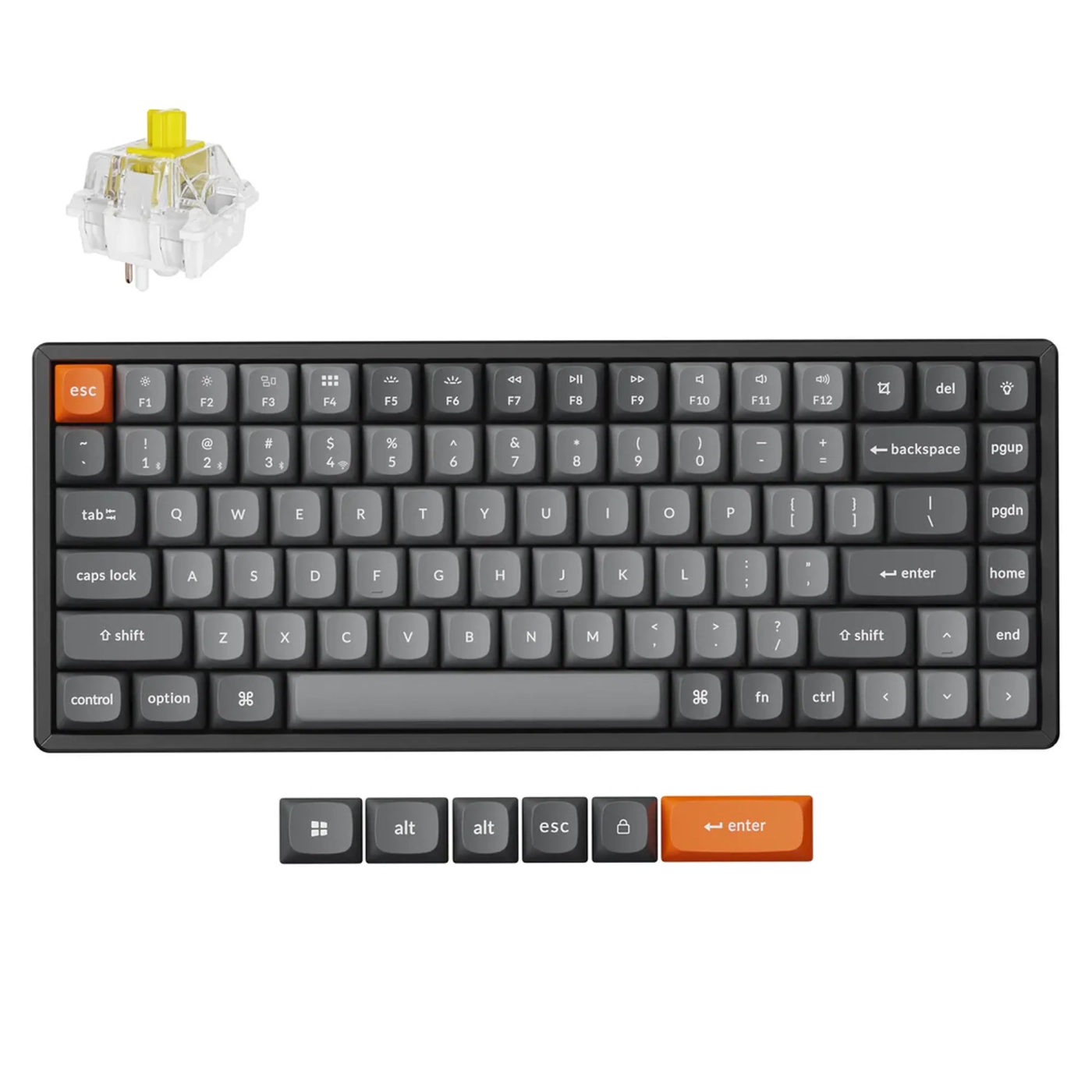 Купить Клавиатура Keychron K2 Max 84 Key RGB Keychron Super Banana (K2M-C4-UA) Black - фото 2
