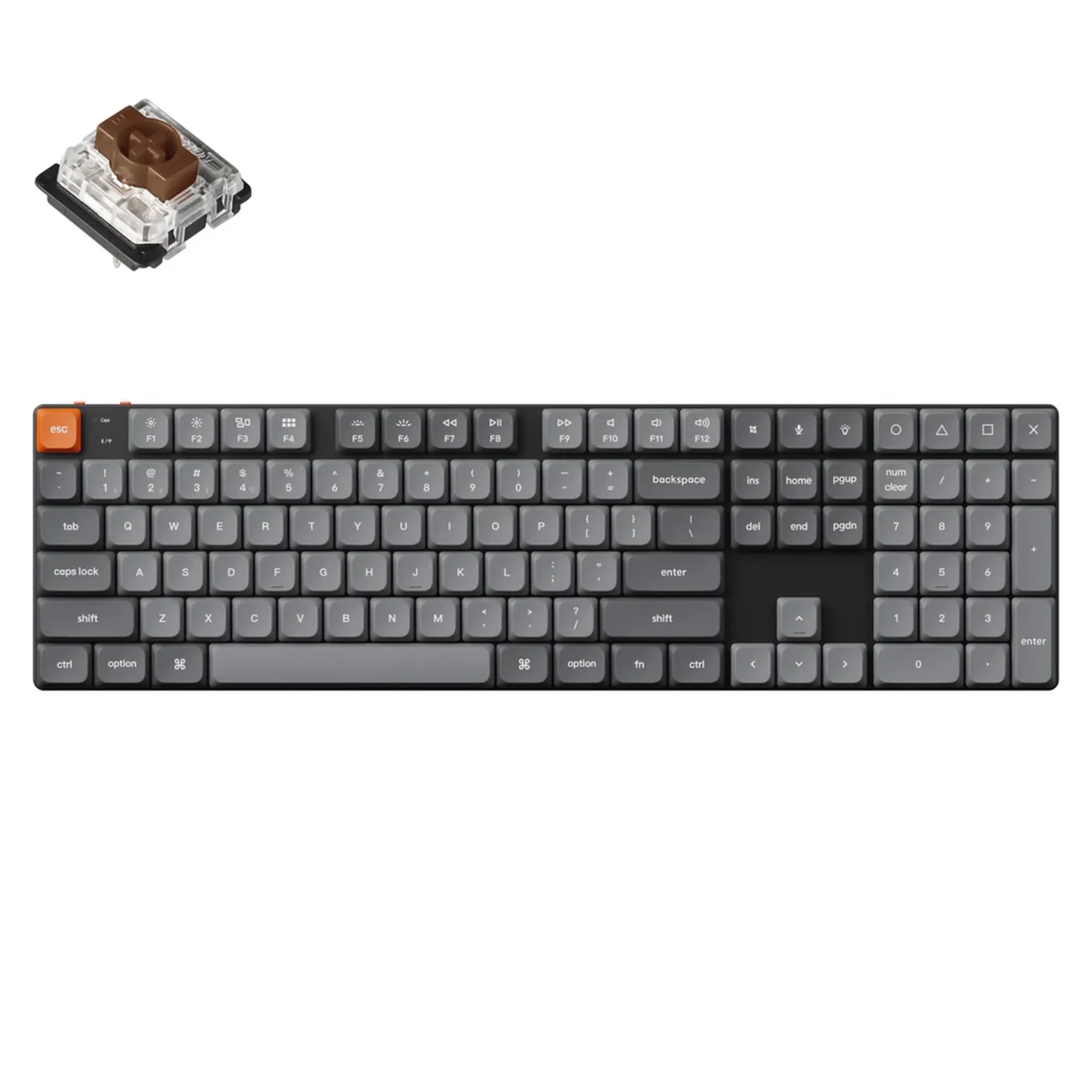 Купить Клавиатура Keychron K5 Max 108 Key White Led Gateron MX 2.0 Brown (K5M-A3-UA) Black - фото 2