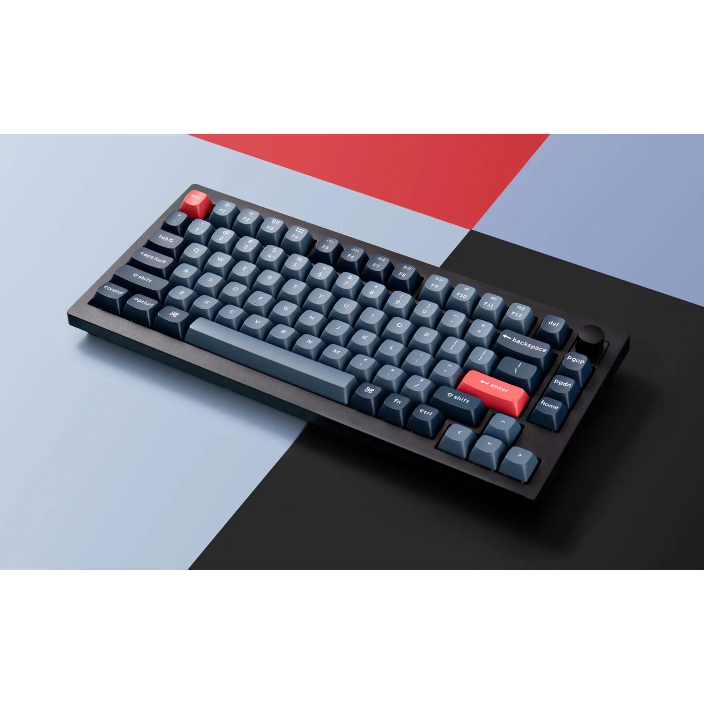 Купити Клавіатура Keychron V1 Max 84 Key RGB Hot-Swap Gateron Jupiter Red Knob (V1MD1_KEYCHRON) Carbon Black - фото 6