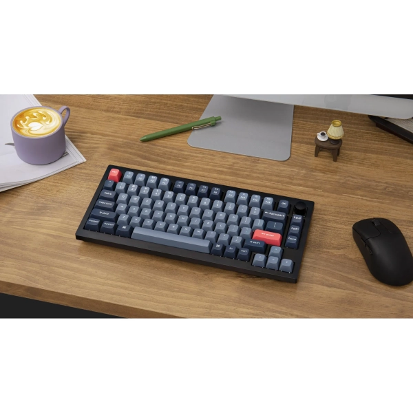 Купити Клавіатура Keychron V1 Max 84 Key RGB Hot-Swap Gateron Jupiter Red Knob (V1MD1_KEYCHRON) Carbon Black - фото 8