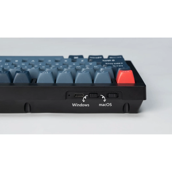 Купити Клавіатура Keychron V1 Max 84 Key RGB Hot-Swap Gateron Jupiter Red Knob (V1MD1_KEYCHRON) Carbon Black - фото 9
