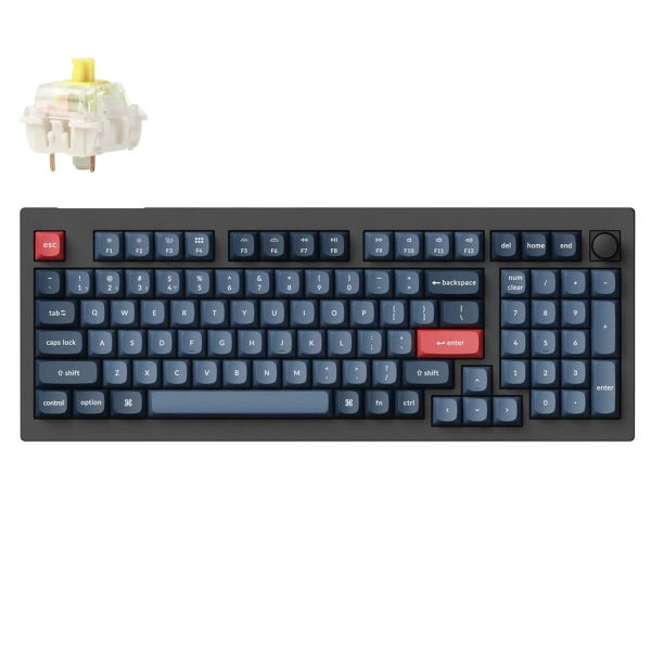 Купить Клавиатура Keychron V5 Max 100 Key RGB Hot-Swap Gateron Jupiter Banana (V5M-D4-UA) Black - фото 2