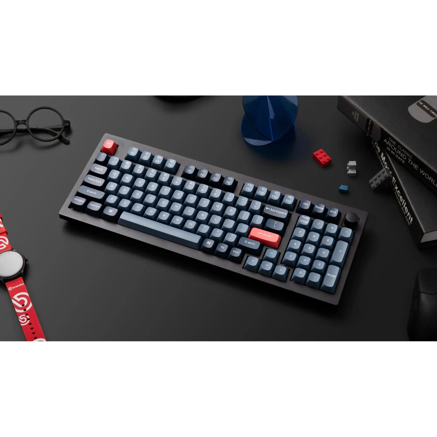 Купити Клавіатура Keychron V5 Max 100 Key RGB Hot-Swap Gateron Jupiter Brown (V5M-D3-UA) Black - фото 4