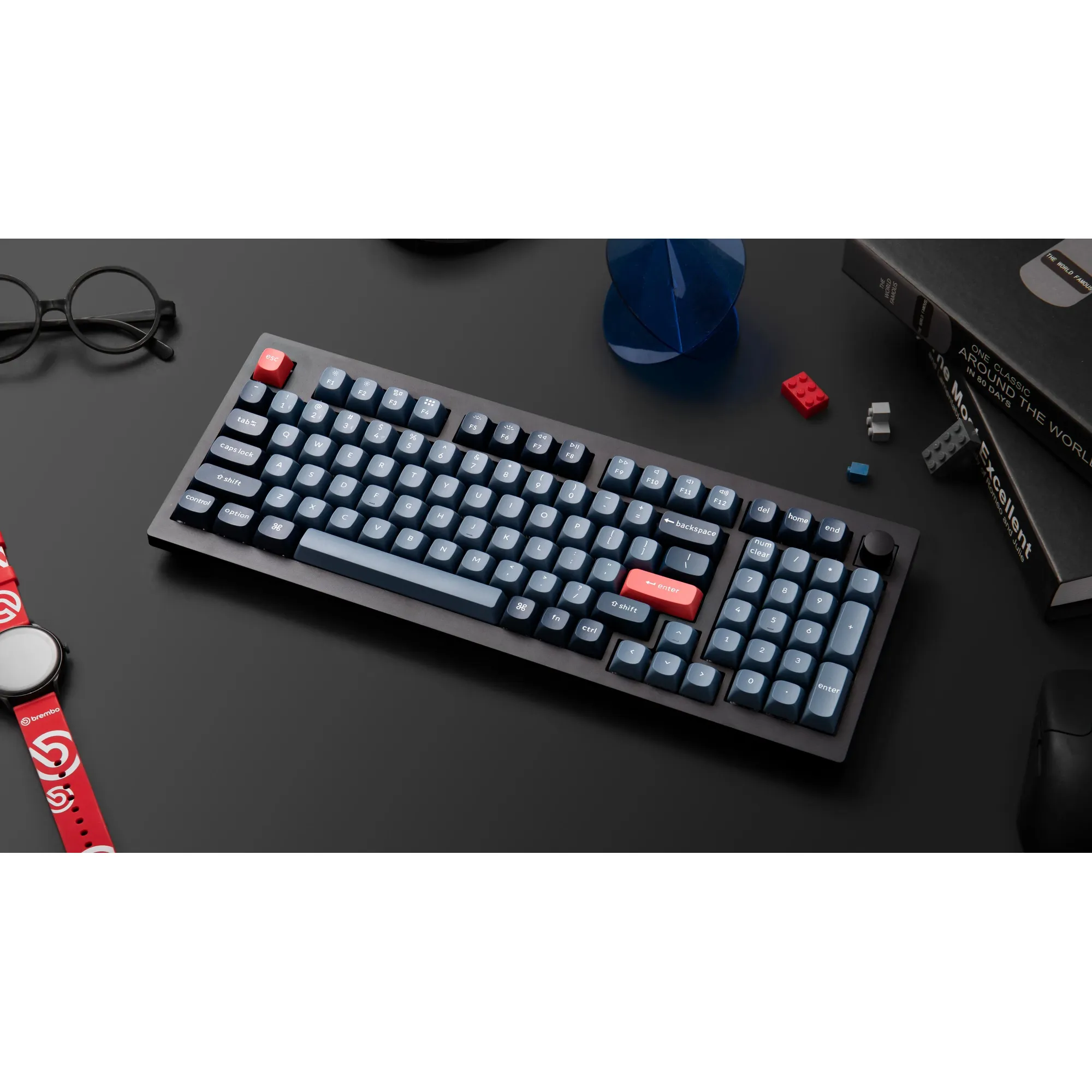 Купити Клавіатура Keychron V5 Max 100 Key RGB Hot-Swap Gateron Jupiter Brown (V5M-D3-UA) Black - фото 4