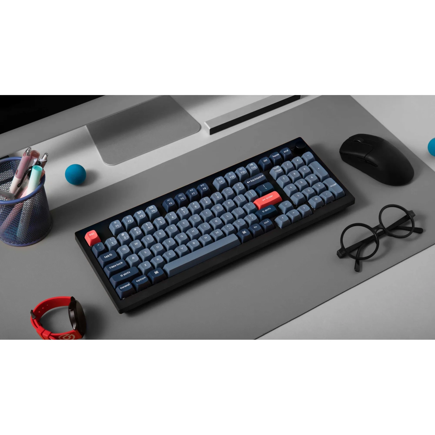 Купити Клавіатура Keychron V5 Max 100 Key RGB Hot-Swap Gateron Jupiter Brown (V5M-D3-UA) Black - фото 7