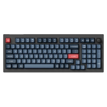Купить Клавиатура Keychron V5 Max 100 Key RGB Hot-Swap Gateron Jupiter Red (V5M-D1-UA) Black - фото 1