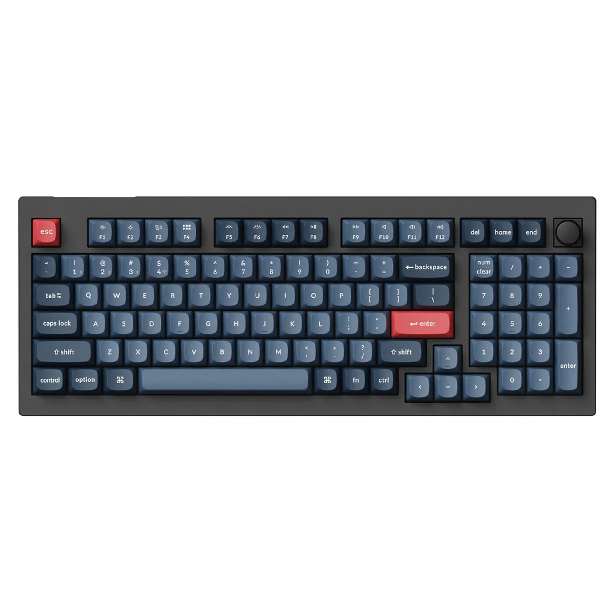 Купить Клавиатура Keychron V5 Max 100 Key RGB Hot-Swap Gateron Jupiter Red (V5M-D1-UA) Black - фото 1