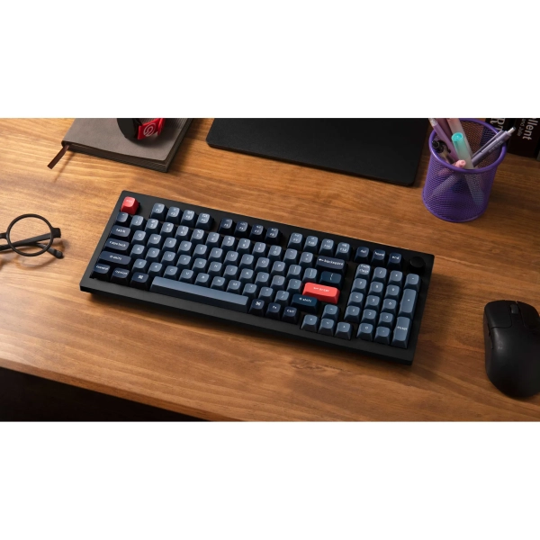 Купить Клавиатура Keychron V5 Max 100 Key RGB Hot-Swap Gateron Jupiter Red (V5M-D1-UA) Black - фото 6