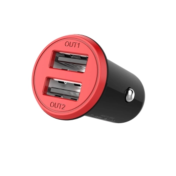 Купить Автомобильное зарядное устройство ColorWay 2USB 17W Red-Black (CW-CHA026-BK) - фото 1