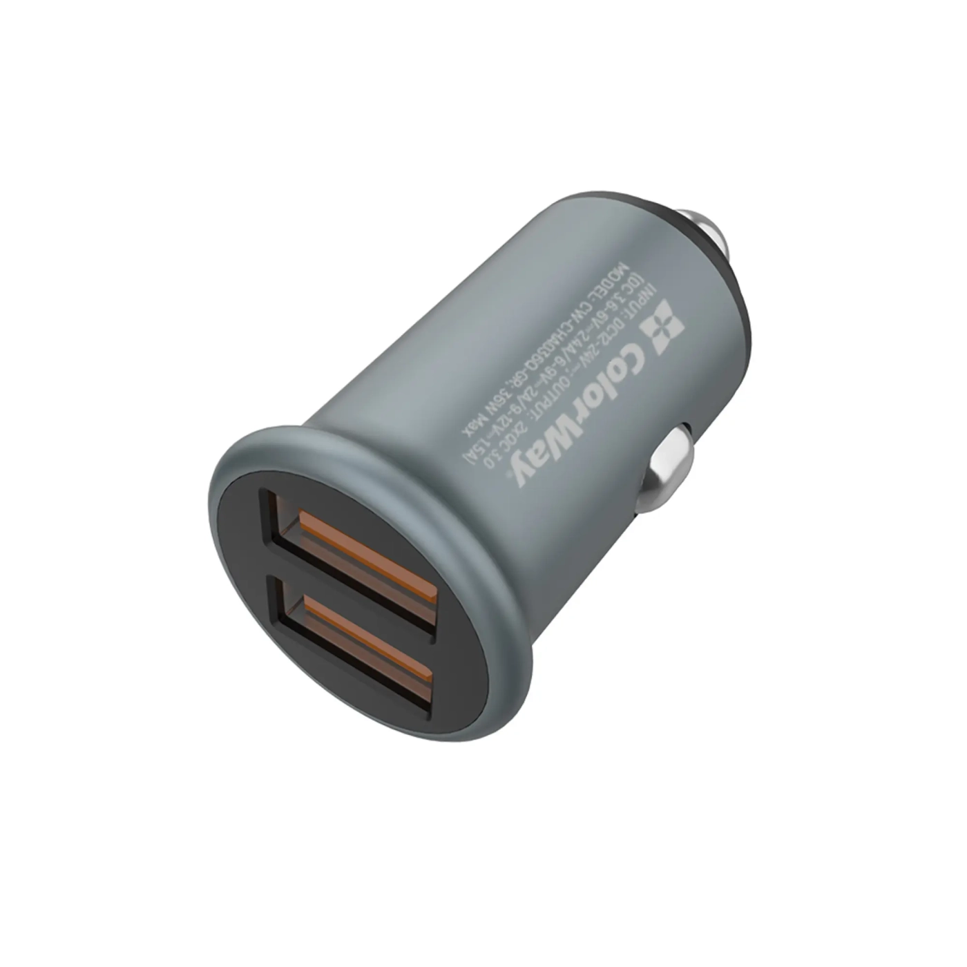 Купить Автомобильное зарядное устройство ColorWay 2USB 36W Grey (CW-CHA036Q-GR) - фото 3