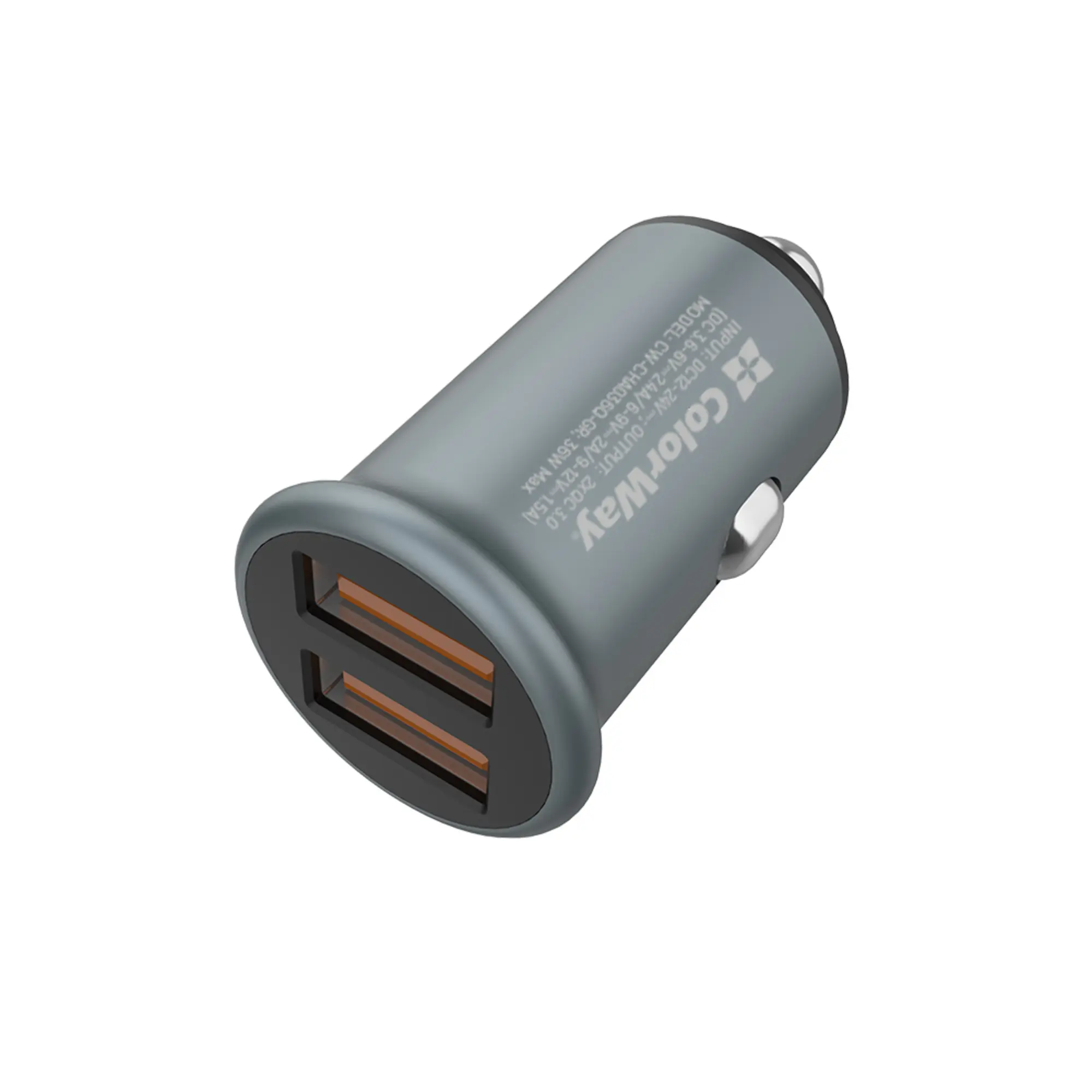 Купить Автомобильное зарядное устройство ColorWay 2USB 36W Grey (CW-CHA036Q-GR) - фото 3