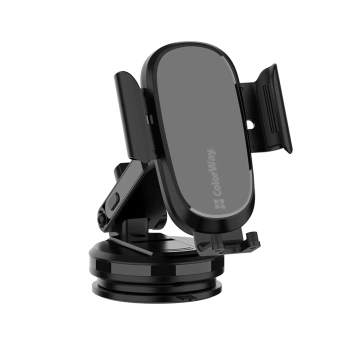 Купити Автомобильное зарядное устройство ColorWay Dashboard Car Wireless Charger 15W Black (CW-CHAW037Q-BK) - фото 1