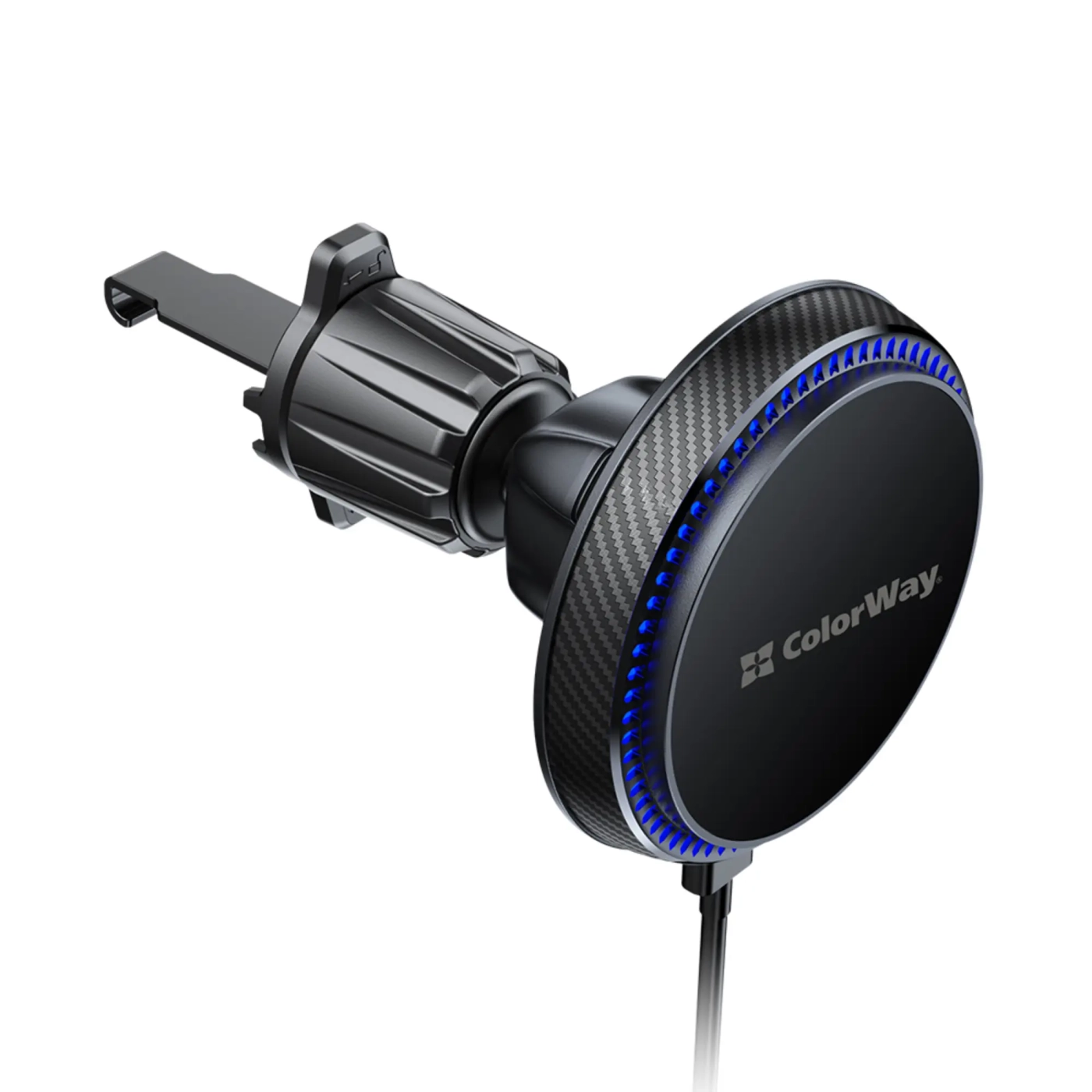 Купити Автомобильное зарядное устройство ColorWay MagSafe 360° Air Vent 15W Black (CW-CHMW041Q-BK) - фото 3