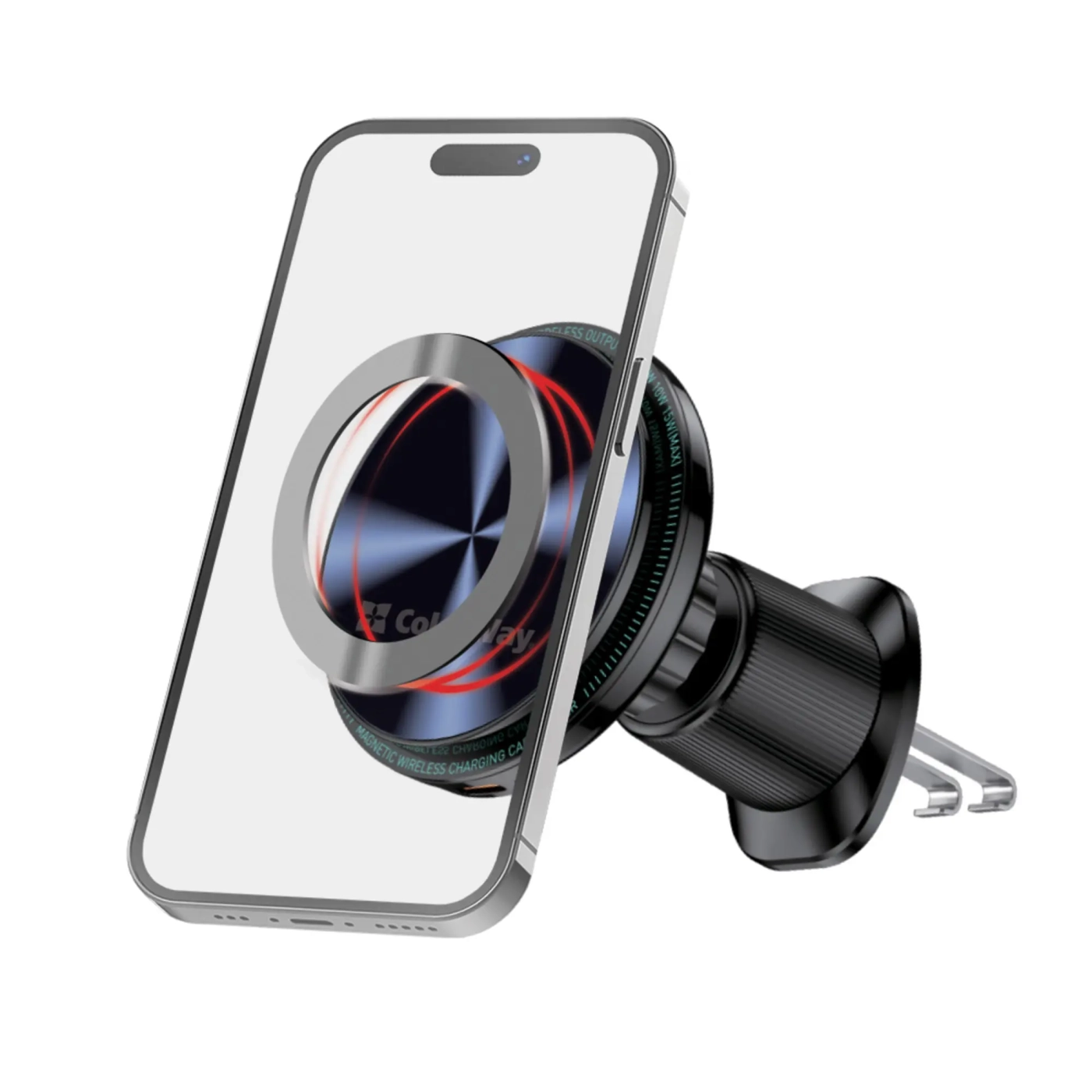 Купить Автомобильное зарядное устройство ColorWay MagSafe 360° Air Vent-2 15W Black (CW-CHMW042Q-BK) - фото 2