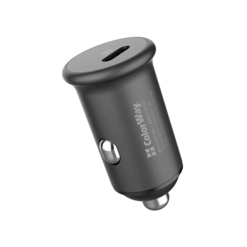 Купити Автомобильное зарядное устройство ColorWay USB-C 20W Gray (CW-CHA028PD-GR) - фото 1