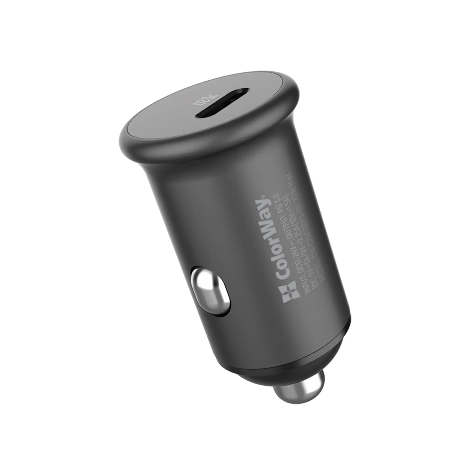 Купити Автомобильное зарядное устройство ColorWay USB-C 20W Gray (CW-CHA028PD-GR) - фото 1