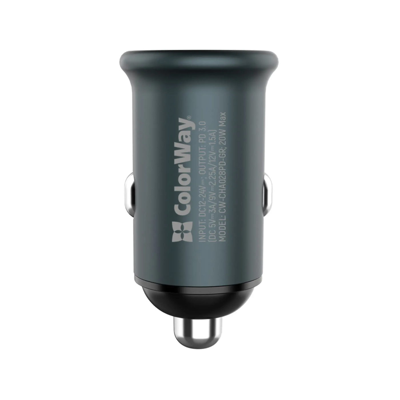 Купити Автомобильное зарядное устройство ColorWay USB-C 20W Gray (CW-CHA028PD-GR) - фото 2
