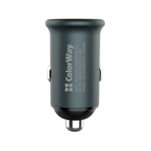 Купити Автомобильное зарядное устройство ColorWay USB-C 20W Gray (CW-CHA028PD-GR) - фото 2