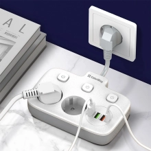 Купити Мережевий фільтр ColorWay 2 розетки + 4 USB (3 USB + USB-C/20W) 2.5см White (CW-CHE24PDW) - фото 9