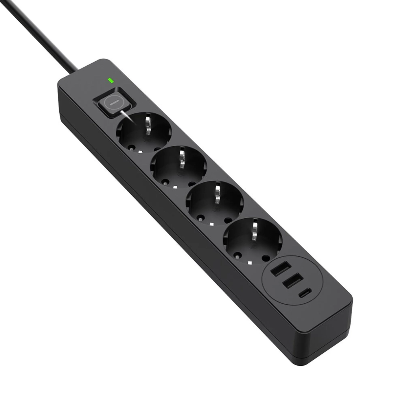 Купити Мережевий фільтр ColorWay 4 розетки + 3 USB (2 USB + USB-C/24W) 2м Black (CW-CHE432PDB) - фото 2