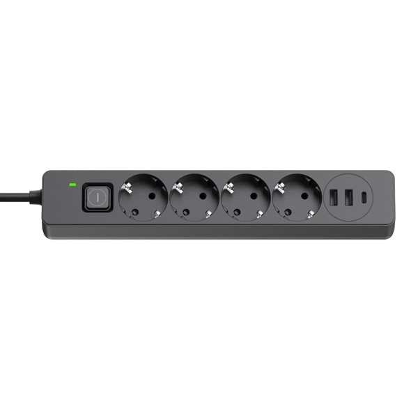 Купити Мережевий фільтр ColorWay 4 розетки + 3 USB (2 USB + USB-C/24W) 2м Black (CW-CHE432PDB) - фото 3