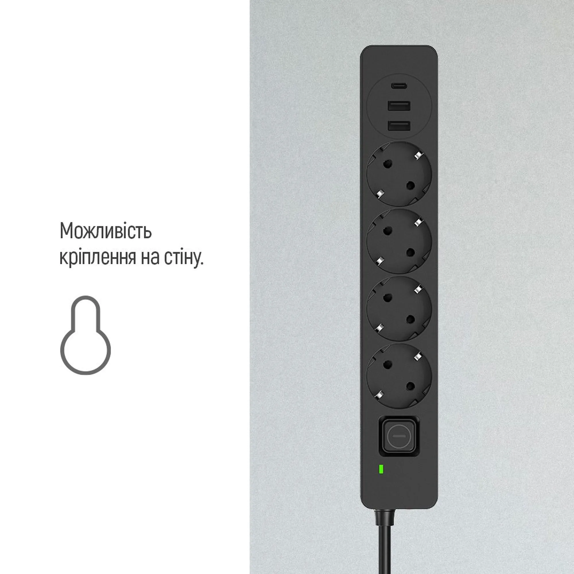 Купити Мережевий фільтр ColorWay 4 розетки + 3 USB (2 USB + USB-C/24W) 2м Black (CW-CHE432PDB) - фото 15