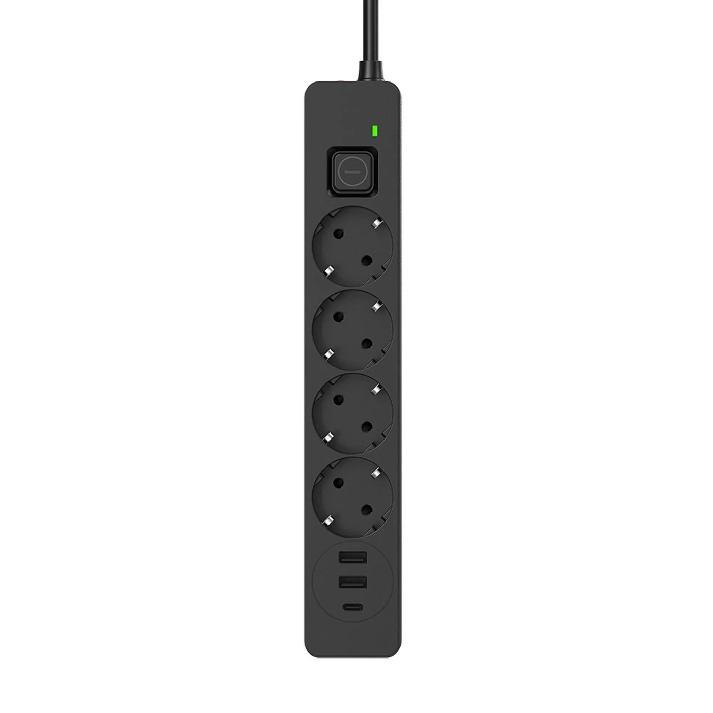 Купити Мережевий фільтр ColorWay 4 розетки + 3 USB (2 USB + USB-C/24W) 5м Black (CW-CHE435PDB) - фото 2