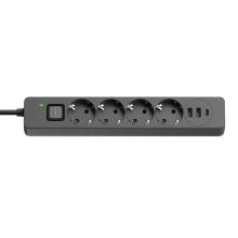 Купити Мережевий фільтр ColorWay 4 розетки + 3 USB (2 USB + USB-C/24W) 5м Black (CW-CHE435PDB) - фото 3