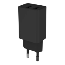 Купити Зарядний пристрій ColorWay 2USB 10W 2.1A Black (CW-CHS015-BK) - фото 1