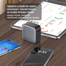 Купити Зарядний пристрій ColorWay 3USB-C+USB 100W GaN Black (CW-CHS047PD-BK) - фото 8