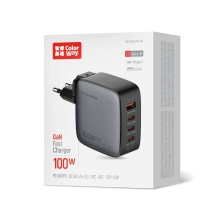 Купити Зарядний пристрій ColorWay 3USB-C+USB 100W GaN Black (CW-CHS047PD-BK) - фото 17