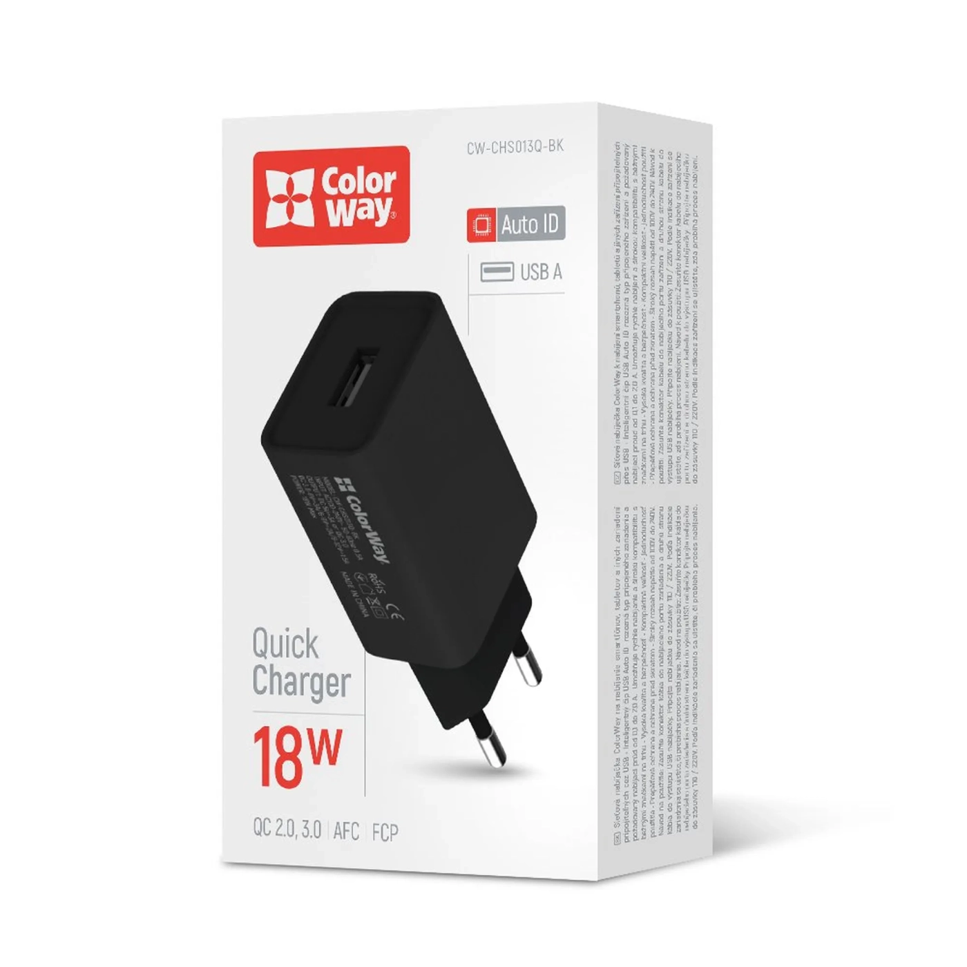 Купить Зарядное устройство ColorWay USB 18W 3A Black (CW-CHS013Q-BK) - фото 5