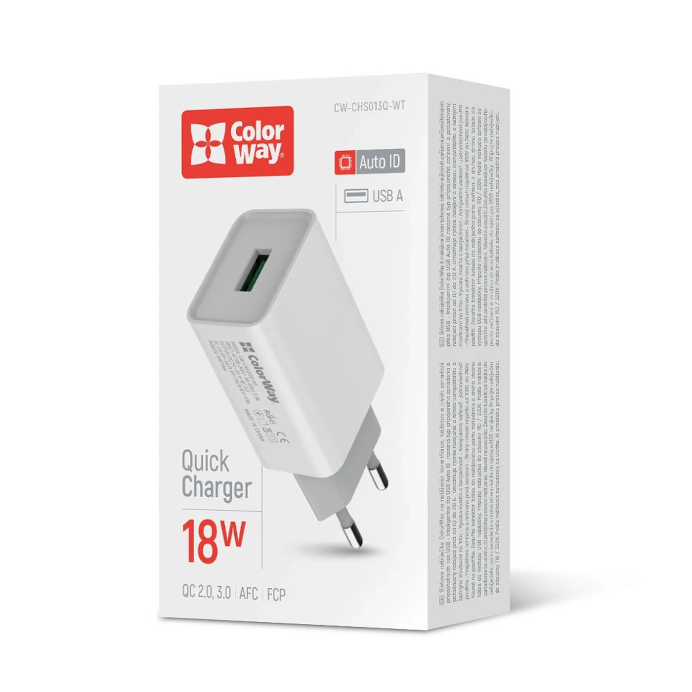 Купить Зарядное устройство ColorWay USB 18W 3A White (CW-CHS013Q-WT) - фото 4