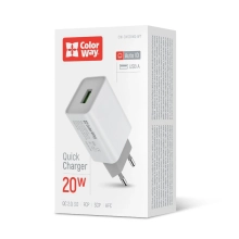 Купити Зарядний пристрій ColorWay USB 20W 4A White (CW-CHS014Q-WT) - фото 5