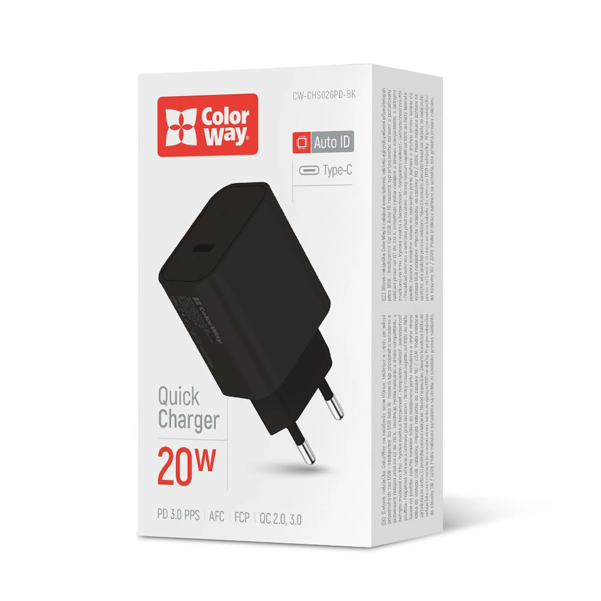 Купить Зарядное устройство ColorWay USB-C 20W V2 Black (CW-CHS026PD-BK) - фото 7