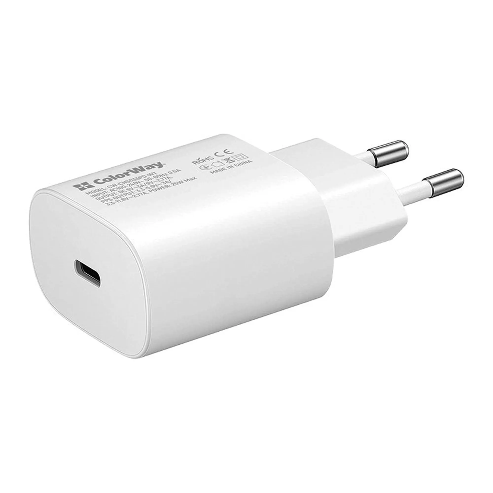 Купить Зарядное устройство ColorWay USB-C 25W 3A White (CW-CHS033PD-WT) - фото 1