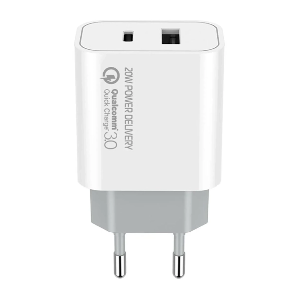 Купити Зарядний пристрій ColorWay USB-C+USB 20W 3A V2 White (CW-CHS025QPD-WT) - фото 3