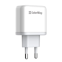 Купить Зарядное устройство ColorWay USB-C+USB 45W 5A White (CW-CHS042PD-WT) - фото 3