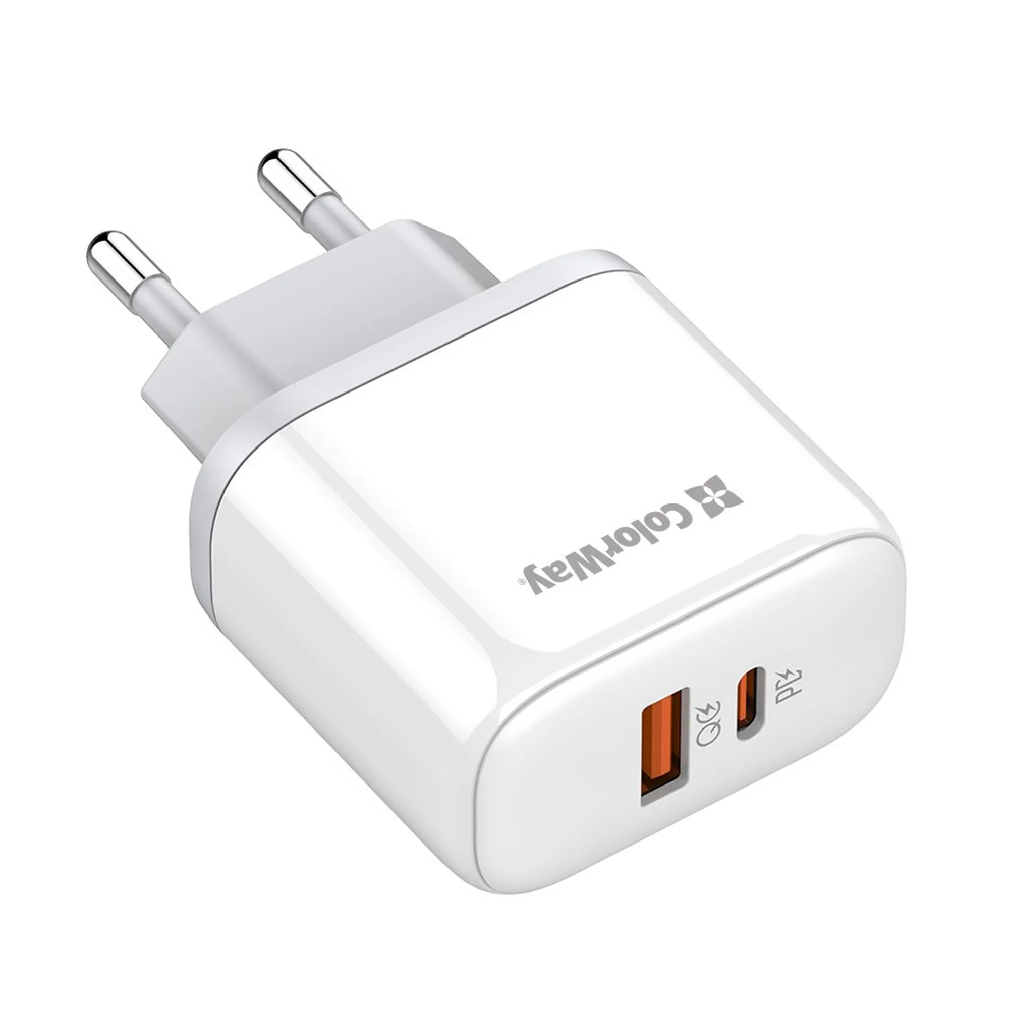 Купить Зарядное устройство ColorWay USB-C+USB 45W 5A White (CW-CHS042PD-WT) - фото 6