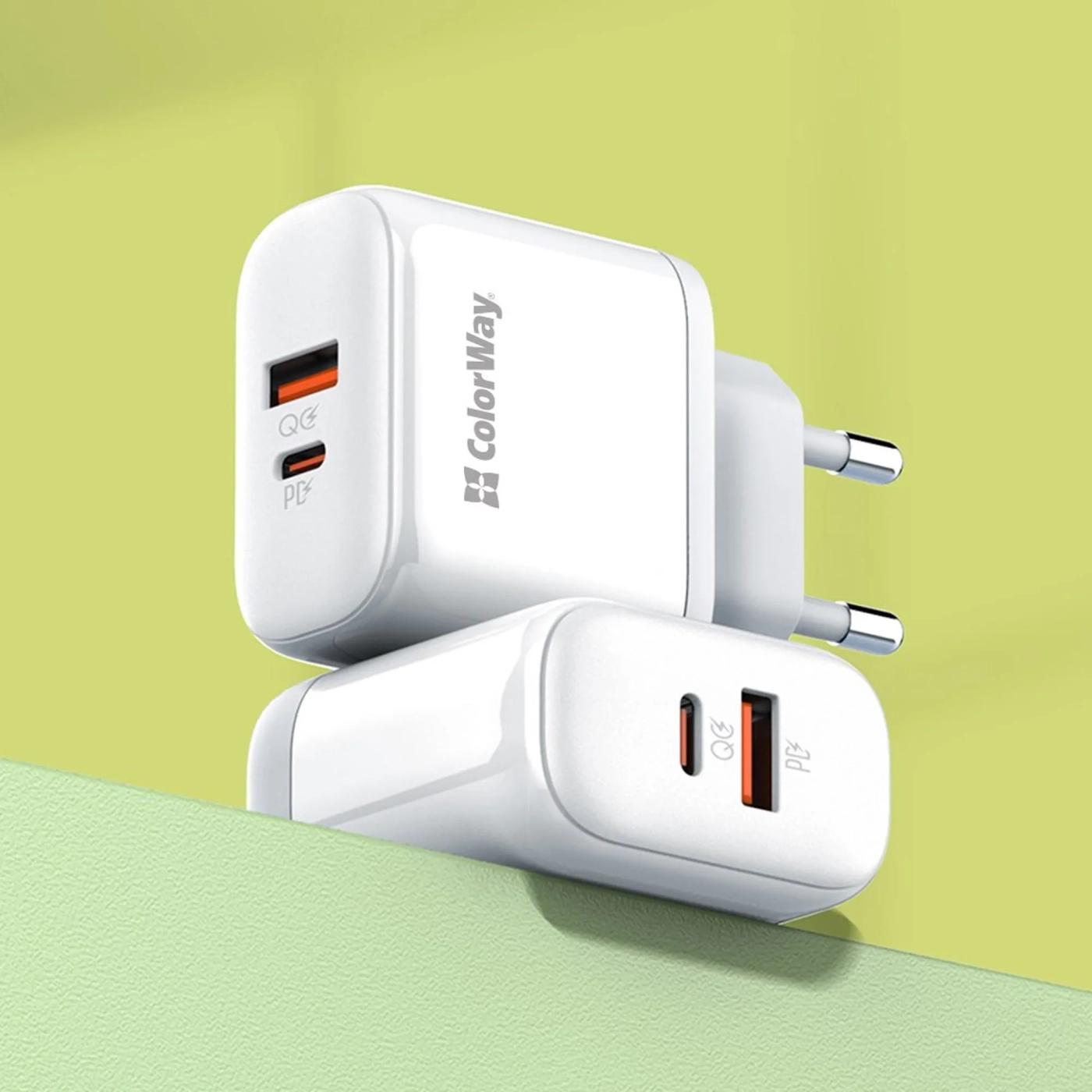 Купить Зарядное устройство ColorWay USB-C+USB 45W 5A White (CW-CHS042PD-WT) - фото 9
