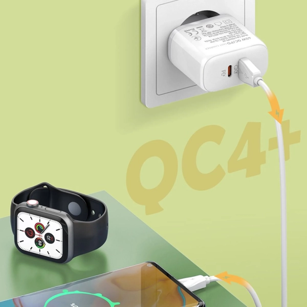 Купить Зарядное устройство ColorWay USB-C+USB 45W 5A White (CW-CHS042PD-WT) - фото 11