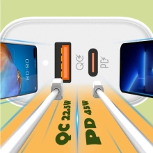 Купить Зарядное устройство ColorWay USB-C+USB 45W 5A White (CW-CHS042PD-WT) - фото 12