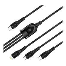 Купить Кабель ColorWay 3в1 USB-C - Lightning+MicroUSB+USB-C 60W 3A 1.2m Black (CW-CBPDU3060-BK) - фото 4